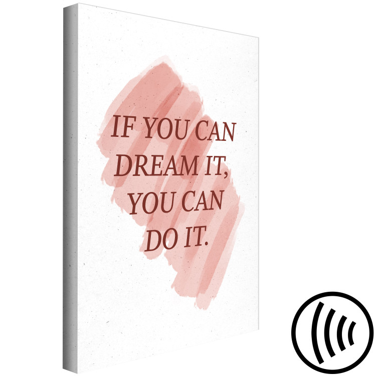 Canvas Print Make your dreams come true - pastel inscription in English 122889 additionalImage 6