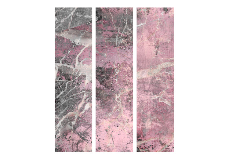 Room Divider Screen Stone Spring - stone texture with delicate red motif 122989 additionalImage 3