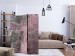 Room Divider Screen Stone Spring - stone texture with delicate red motif 122989 additionalThumb 4