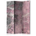 Room Divider Screen Stone Spring - stone texture with delicate red motif 122989