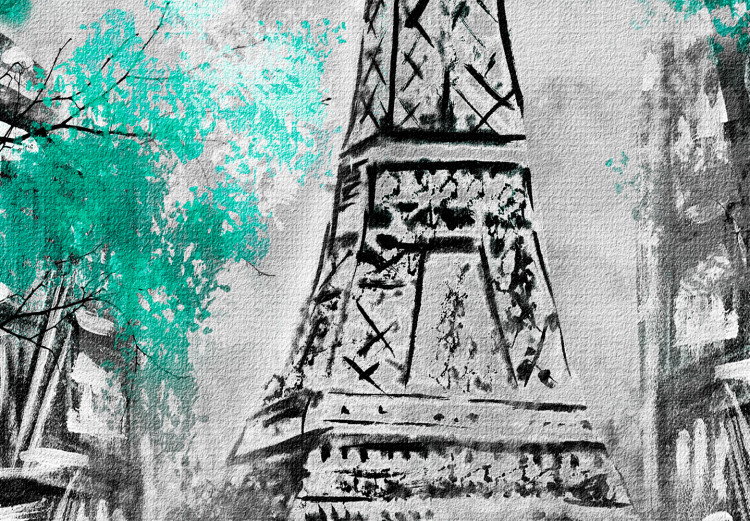 Canvas Print In the streets of Paris - landscape with the Eiffel Tower and people 123089 additionalImage 5