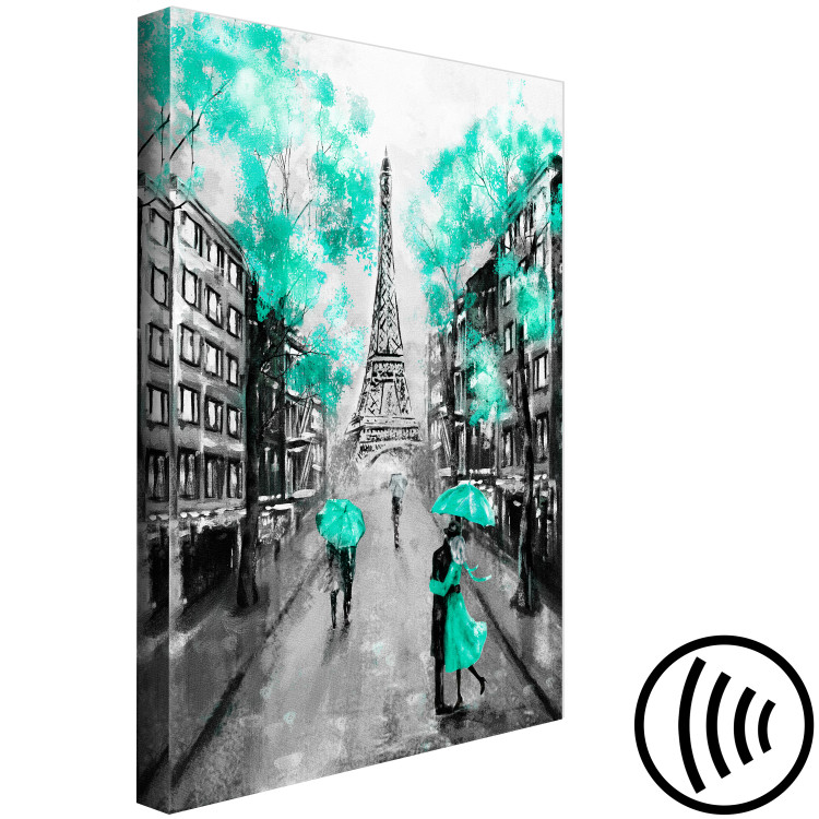 Canvas Print In the streets of Paris - landscape with the Eiffel Tower and people 123089 additionalImage 6