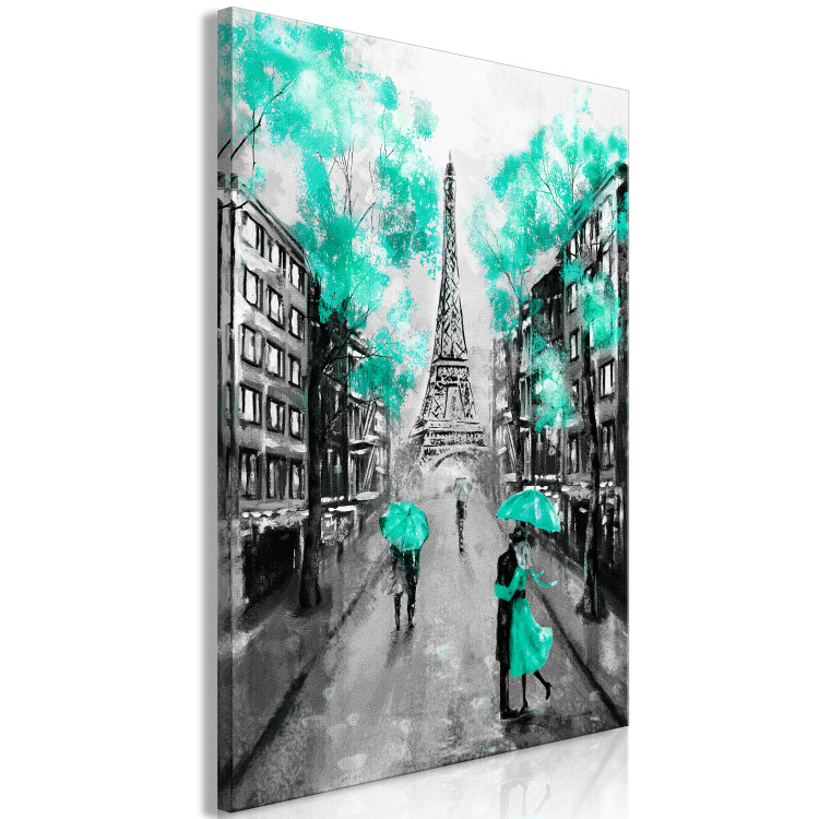 Canvas Print In the streets of Paris - landscape with the Eiffel Tower and people 123089 additionalImage 2