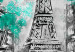 Canvas Print In the streets of Paris - landscape with the Eiffel Tower and people 123089 additionalThumb 5