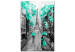 Canvas Print In the streets of Paris - landscape with the Eiffel Tower and people 123089