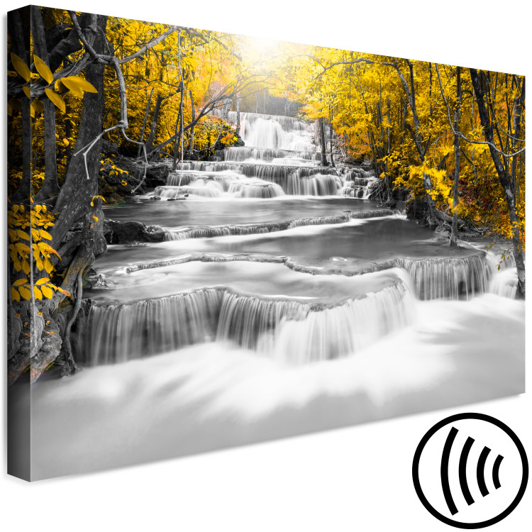Canvas Print Cascade of Thoughts (1 Part) Wide Yellow 123189 additionalImage 6