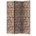 Folding Screen Brick Space - architectural texture in red brick style 123289
