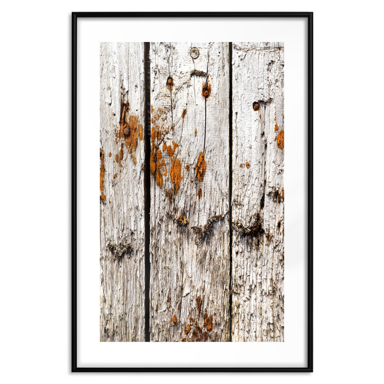 Wall Poster Timeless Tale - texture of wooden planks with brown dust 124489 additionalImage 15