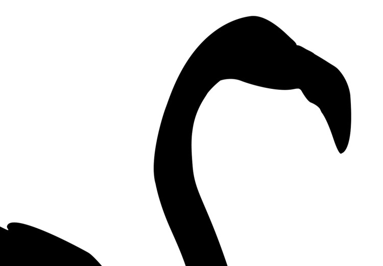 Wall Poster Black Flamingo - figure of a black bird on a contrasting white background 125089 additionalImage 9