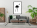 Wall Poster Black Flamingo - figure of a black bird on a contrasting white background 125089 additionalThumb 3