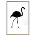 Wall Poster Black Flamingo - figure of a black bird on a contrasting white background 125089 additionalThumb 16