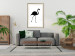 Wall Poster Black Flamingo - figure of a black bird on a contrasting white background 125089 additionalThumb 21