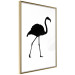 Wall Poster Black Flamingo - figure of a black bird on a contrasting white background 125089 additionalThumb 12