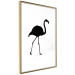 Wall Poster Black Flamingo - figure of a black bird on a contrasting white background 125089 additionalThumb 8