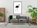 Wall Poster Black Flamingo - figure of a black bird on a contrasting white background 125089 additionalThumb 6
