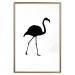 Wall Poster Black Flamingo - figure of a black bird on a contrasting white background 125089 additionalThumb 14