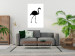 Wall Poster Black Flamingo - figure of a black bird on a contrasting white background 125089 additionalThumb 17