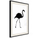 Wall Poster Black Flamingo - figure of a black bird on a contrasting white background 125089 additionalThumb 3
