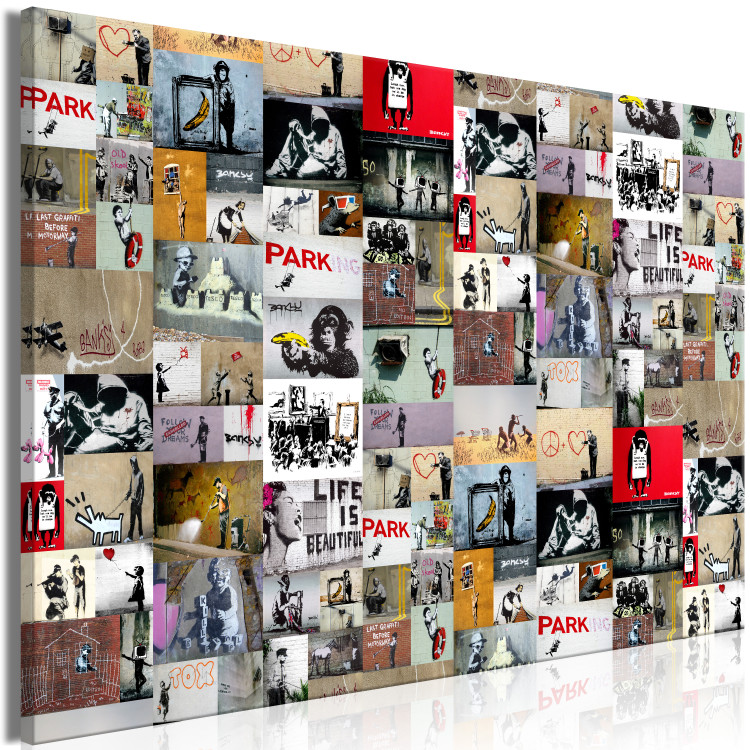 Large canvas print Art of Collage: Banksy [Large Format] 125689 additionalImage 2