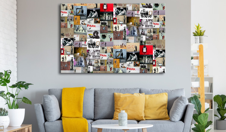 Large canvas print Art of Collage: Banksy [Large Format] 125689 additionalImage 5