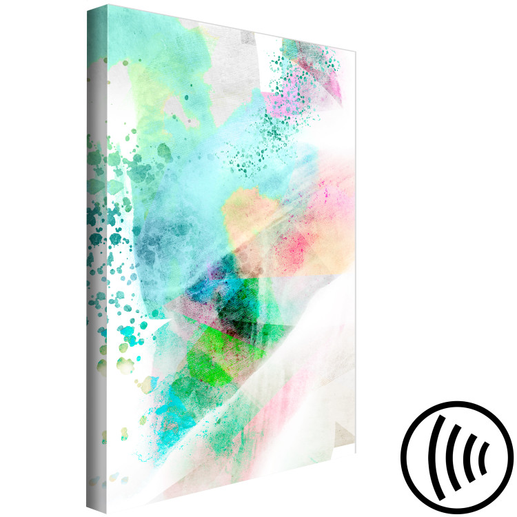 Canvas Print Watercolor Mosaic (1-part) vertical - cheerful colorful abstraction 127489 additionalImage 6