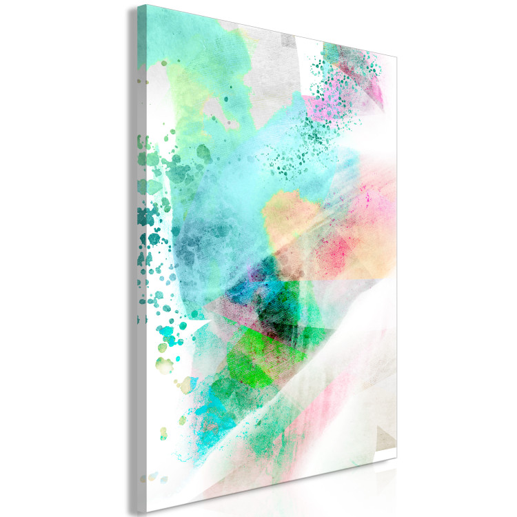 Canvas Print Watercolor Mosaic (1-part) vertical - cheerful colorful abstraction 127489 additionalImage 2