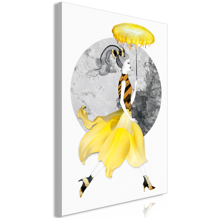 Canvas Art Print Running Girl (1-part) vertical - abstract motif of a woman 127789 additionalImage 2