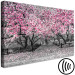Canvas Art Print Magnolia Park (1-part) wide - pink flowers in a gray setting 128789 additionalThumb 6