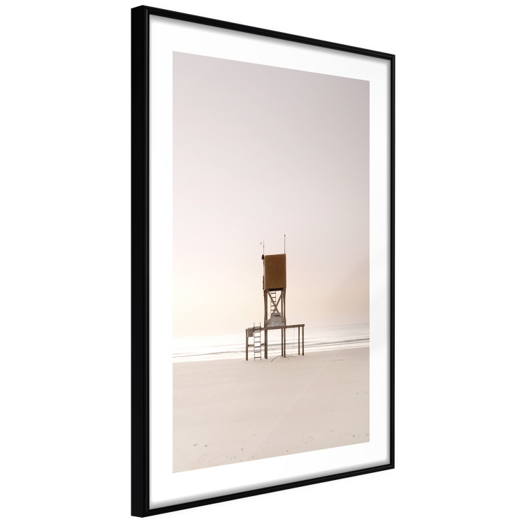 Wall Poster September Dawn - lifeguard tower on the beach in the light of bright sky 129489 additionalImage 6