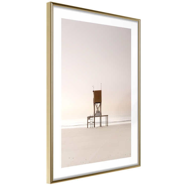 Wall Poster September Dawn - lifeguard tower on the beach in the light of bright sky 129489 additionalImage 9