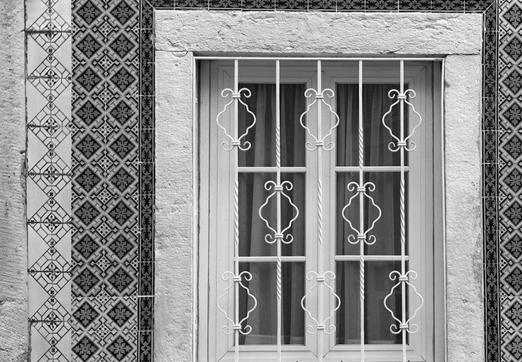 Wall Poster Patterned Windows - black and white window photography in an abstract style 129789 additionalImage 9