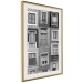 Wall Poster Patterned Windows - black and white window photography in an abstract style 129789 additionalThumb 3