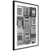 Wall Poster Patterned Windows - black and white window photography in an abstract style 129789 additionalThumb 6