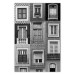 Wall Poster Patterned Windows - black and white window photography in an abstract style 129789