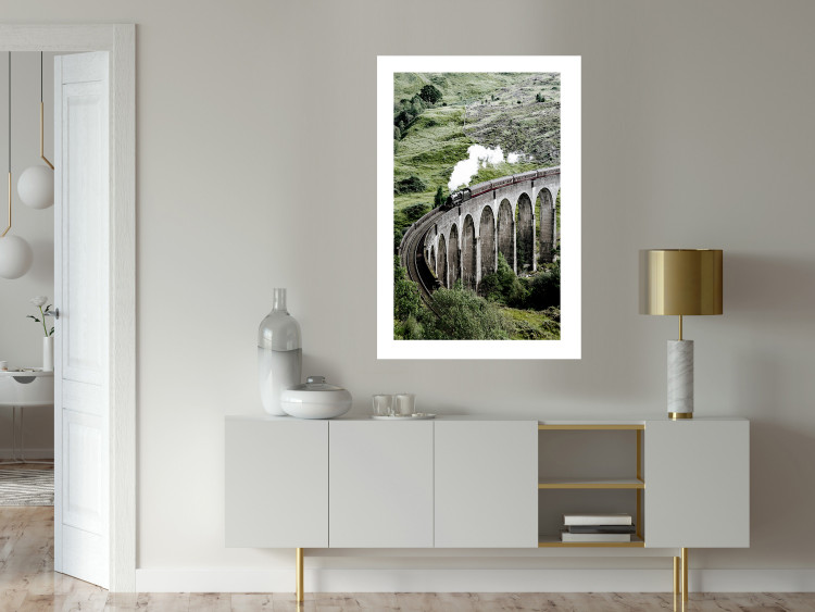 Wall Poster Journey Through Time - landscape of a large viaduct with a train passing through 130289 additionalImage 5
