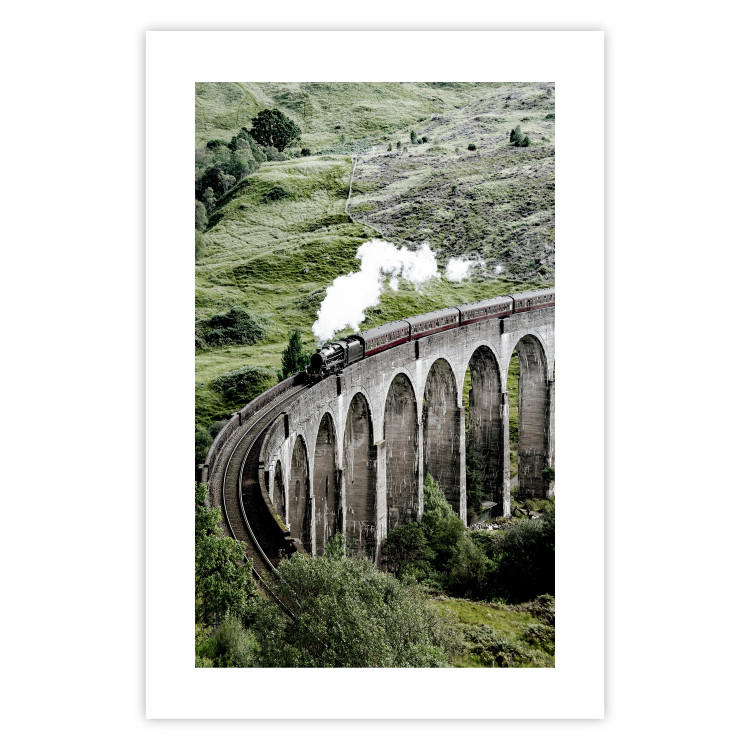 Wall Poster Journey Through Time - landscape of a large viaduct with a train passing through 130289 additionalImage 19