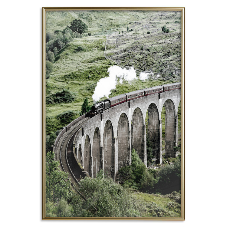 Wall Poster Journey Through Time - landscape of a large viaduct with a train passing through 130289 additionalImage 21