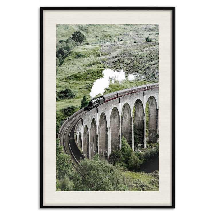 Wall Poster Journey Through Time - landscape of a large viaduct with a train passing through 130289 additionalImage 19