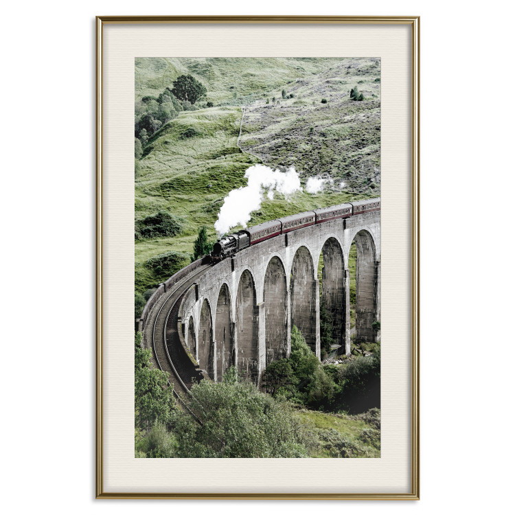 Wall Poster Journey Through Time - landscape of a large viaduct with a train passing through 130289 additionalImage 20