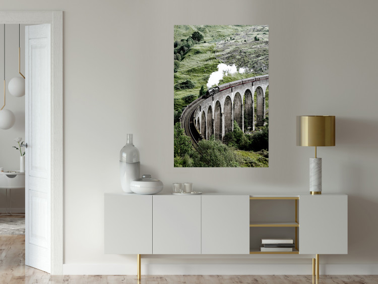 Wall Poster Journey Through Time - landscape of a large viaduct with a train passing through 130289 additionalImage 2