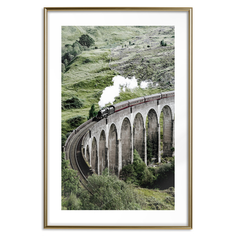 Wall Poster Journey Through Time - landscape of a large viaduct with a train passing through 130289 additionalImage 14