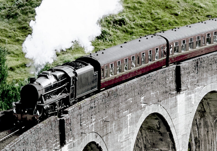 Wall Poster Journey Through Time - landscape of a large viaduct with a train passing through 130289 additionalImage 12