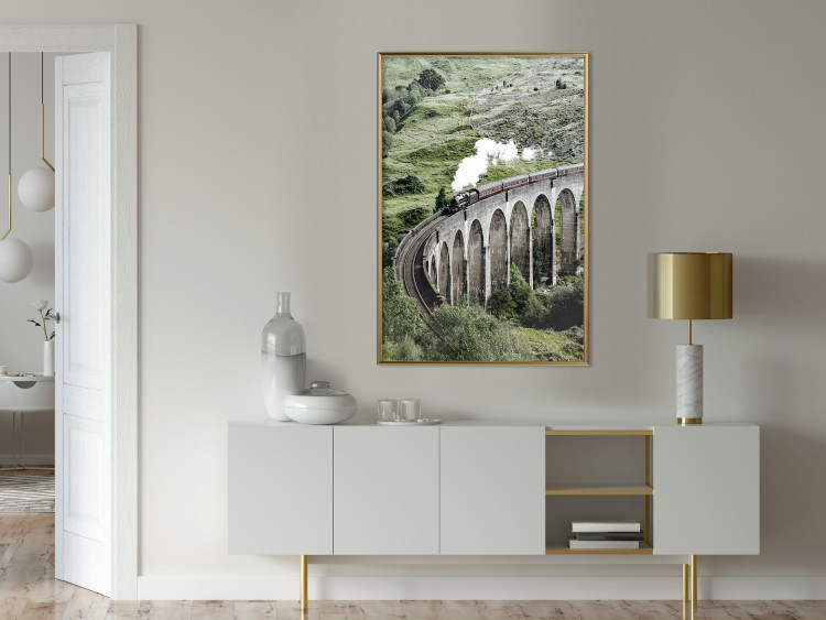 Wall Poster Journey Through Time - landscape of a large viaduct with a train passing through 130289 additionalImage 7