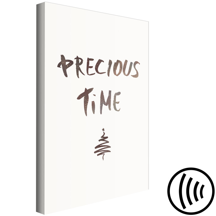 Canvas Precious time - Christmas graphic with an English inscription 132089 additionalImage 6