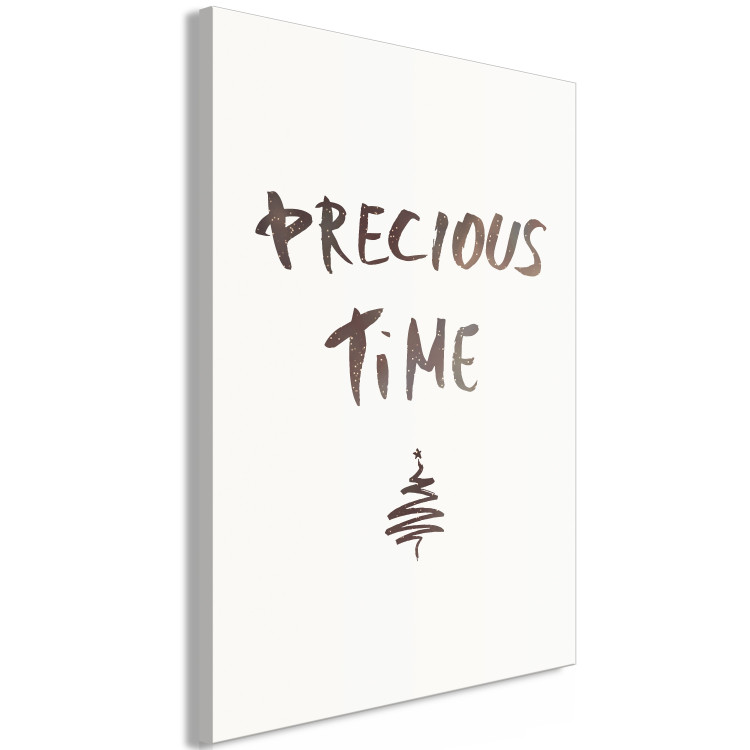 Canvas Precious time - Christmas graphic with an English inscription 132089 additionalImage 2