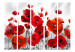 Room Divider Poppies in Moonlight II (5-piece) - red wildflowers and meadow 132689 additionalThumb 3