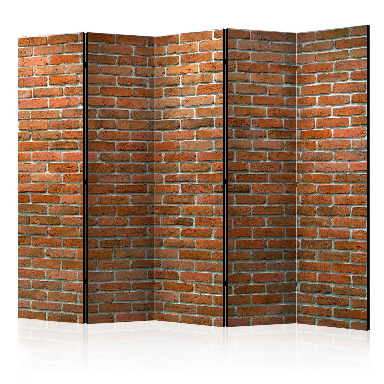 Folding Screen Urban Boundary II - texture resembling a wall of orange bricks 133589