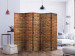 Folding Screen Urban Boundary II - texture resembling a wall of orange bricks 133589 additionalThumb 2