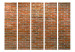 Folding Screen Urban Boundary II - texture resembling a wall of orange bricks 133589 additionalThumb 3