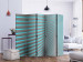 Room Divider Screen Neon Blue II - abstract blue stripes in space 133689 additionalThumb 2